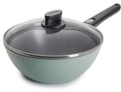 WOLL MADE IN GERMANY Wok "Ecolour &Oslash; 24 cm inkl. Deckel" Aluminiumguss Set, 2...