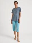CALIDA Capri-Pyjama "Spring Nights" 2 tlg. Rundhals, Kurzarm, Loose Fit, Pure...