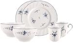 Geschirr-Set VILLEROY & BOCH "Fr&uuml;hst&uuml;cks-Set Vieux Luxembourg 6er Set wei&szlig;-blau",