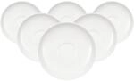 Villeroy & Boch Untertasse "Mokka-/Espressountertassen Anmut &oslash; 12 cm 6er Set wei&szlig;"