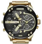 Chronograph DIESEL "MR. DADDY 2.0", gold (goldfarben), Armbanduhren, Herren,