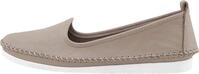 Slipper ANDREA CONTI, Damen, Gr. 35, grau (taupe), Glattleder, Leder, Schuhe...
