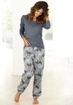Pyjama BUFFALO, Damen, Gr. 36/38, grau (anthrazit), Single Jersey, Obermaterial: 100%