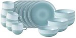 like. by Villeroy & Boch Geschirr-Set "Fr&uuml;hst&uuml;cks-Set Perlemor Aqua 18er Set blau"