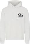 Kapuzensweatshirt CALVIN KLEIN JEANS, Herren, Gr. S, wei&szlig; (tofu), Sweatware,