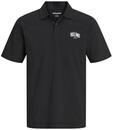 Poloshirt JACK & JONES "JJAERO POLO SS", Herren, Gr. L, schwarz, Jersey,