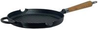 Ronneby Bruk Grillpfanne "Maestro Pfanne, &Oslash; 28 cm, mit Holzgriff & Gegengriff"
