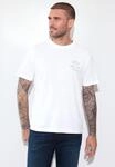 T-Shirt STREET ONE MEN, Jungen, Gr. XXL (46), wei&szlig; (hellwei&szlig;), Web, 100%...