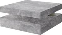 FORTE Couchtisch mit Funktion, drehbare Tischplatte, Breite ca. 78x78 cm