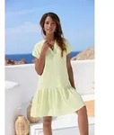 Blusenkleid VIVANCE "aus strukturierter Ware mit Volant", Damen, Gr. 36, N-Gr,