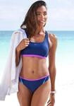 Bustier-Bikini LASCANA ACTIVE, Damen, Gr. 38, N-Gr, blau (marine),