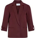 Kurzblazer VILA "VINICE 3/4 LOOSE BLAZER - NOOS", Damen, Gr. 36, port royale,...
