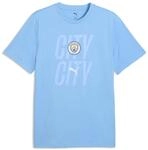 T-Shirt PUMA "Manchester City ftblCulture T-Shirt Herren", Herren, Gr. S, team...