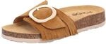 Pantolette ROHDE "MILANO", Damen, Gr. 37, braun (hellbraun), Veloursleder,...