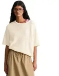 Strickpullover MARC O'POLO DENIM "aus Cotton Slub Garn", Damen, Gr. M, creamy...
