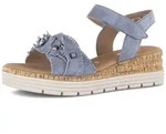 Plateausandaletten GABOR "Plateau Sandale", Damen, Gr. 38, blau, Schuhe