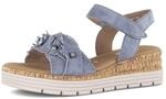 Plateausandaletten GABOR "Plateau Sandale", Damen, Gr. 38, blau, Schuhe