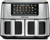 Rommelsbacher Hei&szlig;luftfritteuse "FRH 2650" 2700 W 2 K&ouml;rbe &agrave; 5,5 Liter Volumen -