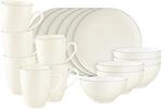 Geschirr-Set SELTMANN WEIDEN "Fr&uuml;hst&uuml;cksservice Savona Grey Line 18er Set creme",