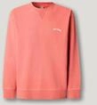 Sweatshirt PEPE JEANS "JOHN CREW", Herren, Gr. L, cinnabar rot, Sweatware,