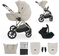 Kinderkraft Kombi-Kinderwagen "PRIME 3 3in1" 22 kg inkl. Babyschale MINK