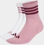 Sportsocken ADIDAS PERFORMANCE "3S ESS C MID 3P", Damen, Gr. XXL (49/51), wei&szlig;,