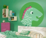 Komar Fototapete "Vlies selbstklebend - Little Dino Tyranno - Gr&ouml;&szlig;e 125 x 125 cm"