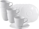 Villeroy & Boch Tasse "Kaffeetassen mit Untertassen Pura 150 ml 6er Set wei&szlig;"