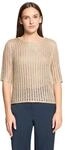 Kurzarmshirt BETTY BARCLAY "Damen mit Lochmuster", Damen, Gr. 36, beige, Strick,