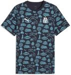 T-Shirt PUMA "Olympique de Marseille FtblCulture T-Shirt mit Allover-Print",...