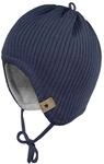 Strickm&uuml;tze MAXIMO, Jungen, Gr. 43, blau (navy), Strick, Baumwolle, unifarben,