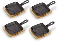 ECHTWERK Servierpfanne "4x Quadratische Servierschale mit Grillstreifen"...