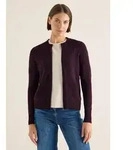 Cardigan CECIL, Damen, Gr. XXL (46), eggplant rot melange, Feinstrick, 37%...