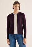 Cardigan CECIL, Damen, Gr. XXL (46), eggplant rot melange, Feinstrick, 37%...