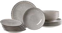 Tafelservice RITZENHOFF & BREKER "Natura", grau, 18, Steinzeug, Geschirr-Sets,