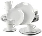 Geschirr-Set VILLEROY & BOCH "Kombiservice Pura 30er Set wei&szlig;", wei&szlig;, 30,