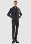 Lederjacke PIERRE CARDIN, Herren, Gr. XL, blau (dunkelblau), 100% Leder,...