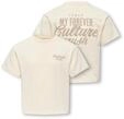 T-Shirt KIDS ONLY "KOGVILLA LIFE S/S BOXY PRINTED TOP JRS", M&auml;dchen, Gr....