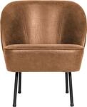 WOOOD Sessel "Vogue mit recyceltem Leder und Metallgestell B 57 x T 70 x H 69...