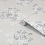 LAURA ASHLEY Vliestapete "Igerna" floral gebl&uuml;mt texturiert 10mx52cm