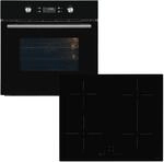 exquisit Backofen-Set "EBEP697-H-030 schwarz" Pyrolyse-Selbstreinigung Set, 2...