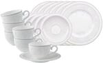 Villeroy & Boch Geschirr-Set "Kaffeeservice Gray Pearl 18er Set wei&szlig;"