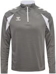 Trainingsshirt HUMMEL "HMLCORE 2.0 HALF ZIP", Gr. XXL (56), grau (steel gray,...