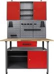 ONDIS24 Werkstatt-Set inkl. Werkbank, Werkzeugschrank, Lochwand & 22-tlg....