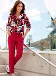 Schlupfbluse INSPIRATIONEN, Damen, Gr. 36, rot (rot, schwarz, bedruckt), 100%