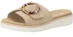 Pantolette REMONTE, Damen, Gr. 43, hellbeige, Ziegenveloursleder, unifarben,...