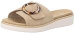 Pantolette REMONTE, Damen, Gr. 43, hellbeige, Ziegenveloursleder, unifarben,...