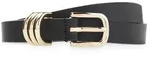 Lederg&uuml;rtel HUGO "Nyna-Loop-G Sz20", Damen, Gr. 80, schwarz 001, Leder,...