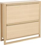 Woodman Schuhkommode "NewEst" Breite 100 cm, mit 2 Klappen, Holzfurnier aus...