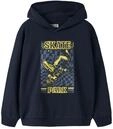 Kapuzensweatshirt NAME IT "NKMVELTEN LS RLX SWEAT WH UNB", Jungen, Gr. 122/128,...